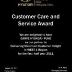 CUSTOMER CARE & SERVICE AWARD